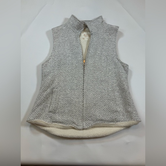Altar'd State Jackets & Blazers - Altar'd State Vest wmn medium Herringbone Sherpa Lined Full Zip Stretch (bin AA)